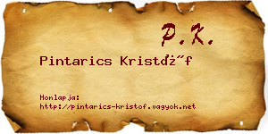 Pintarics Kristóf névjegykártya